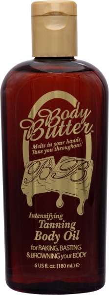 Body Butter Intensifying Tanning Body Oil Bottle, 180 ml